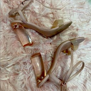 Glass Heel Pink Heels